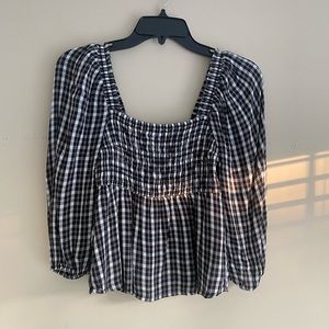 Abercrombie & Fitch 3/4 Sleeved Smocked Top (Worn Once)